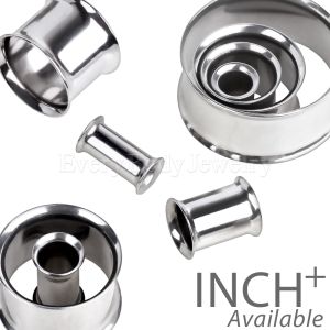 Product 316L Surgical Steel Double Flared Tunnel Plug Up to 2"