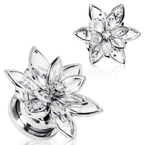 Product 316L Stainless Steel Crystal Flower Screw Fit Plug