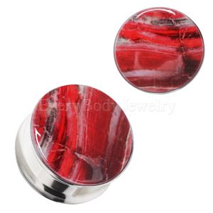 Product 316L Stainless Steel Bloody Sunset Resin Double Flare Plug