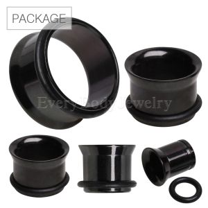Product 78pc Package of Black PVD Plated Single Flare Tunnel Plug