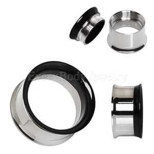 Product 2-in-1 Black PVD / 316L Stainless Steel Screw Tunnel Plug