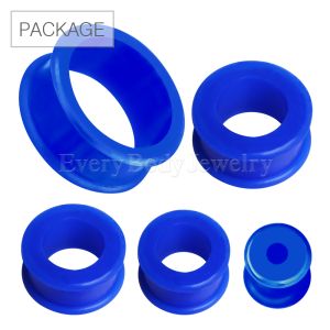 Product 60pc Package of Blue Double Flare Flexible Tunnel Plug