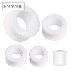 Product 66pc Package of White Double Flare Flexible Tunnel Plug