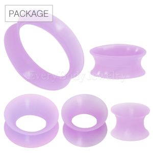 Product 72pc Package of Purple Ultra Thin Earskin Silicone Tunnel Plug