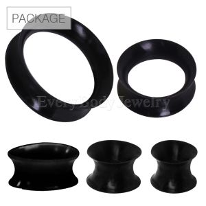 Product 72pc Package of Black Ultra Thin Earskin Silicone Tunnel Plug