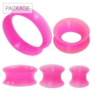 Product 72pc Package of Pink Ultra Thin Earskin Silicone Tunnel Plug