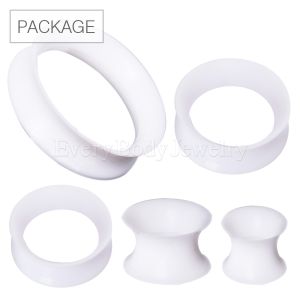 Product 72pc Package of White Ultra Thin Earskin Silicone Tunnel Plug