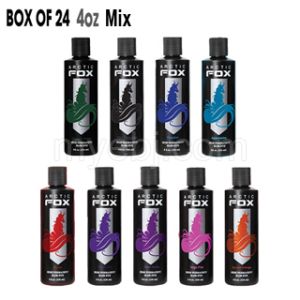 Product Box of 24 - 4oz Arctic Fox Semi Permanent Hair Dye - Popular Mix