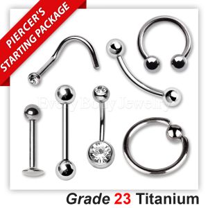 Product 190pc Piercer's Starter Jewelry Package - Titanium