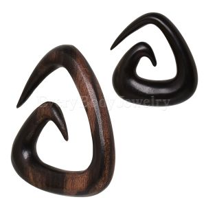 Product Organic Sono Wood Triangle Shaped Spiral Taper 