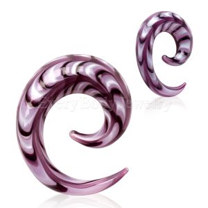 Product Purple Swirl Spiral Glass Taper