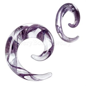 Product Purple Ribbon Swirl Spiral Glass Taper