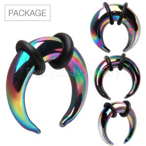 Product 30pc Package of Rainbow Glass Pincher Taper with O-Rings in Assorted Sizes