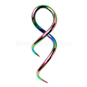 Product Rainbow PVD Plated Twisted Taper with Uneven Ends