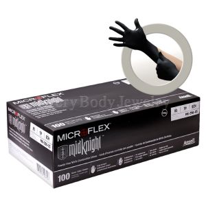 Product MICROFLEX MidKnight Black Nitrile Gloves