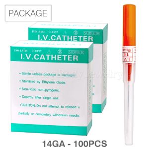 Product 100pc Package of Disposable Cannula Piercing Needles - 14 GA