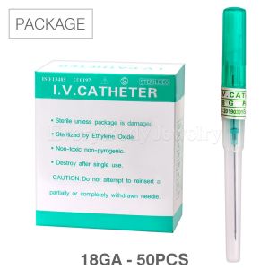 Product 50pc Package of Disposable Cannula Piercing Needles - 18 GA