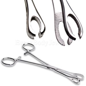 Product Stainless Steel Slotted Donnington Forceps 