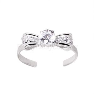 Product .925 Sterling Silver Bow Tie Toe Ring