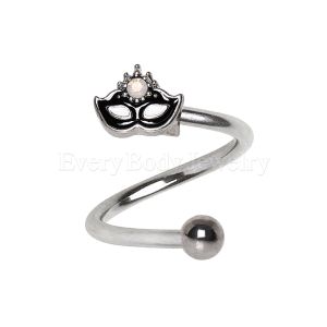 Product 316L Stainless Steel Mardi Gras Mask Twist Jewelry / Cartilage Earring